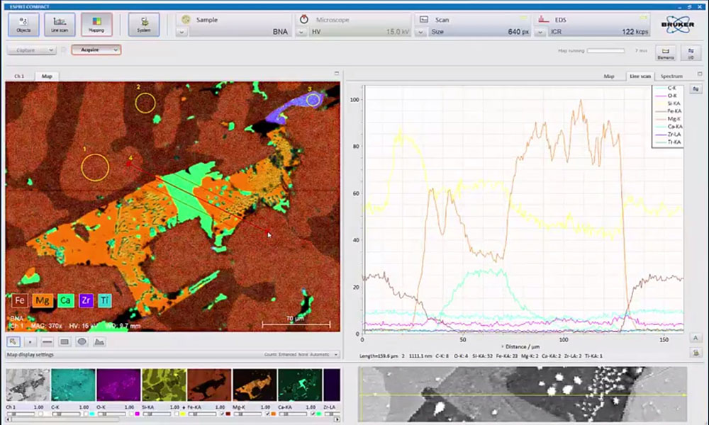 布鲁克能谱分析-点，矩形，圆，多边形