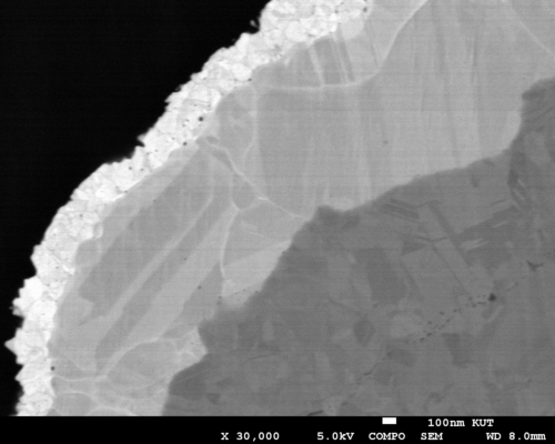 纳米粒子离子碾磨截面